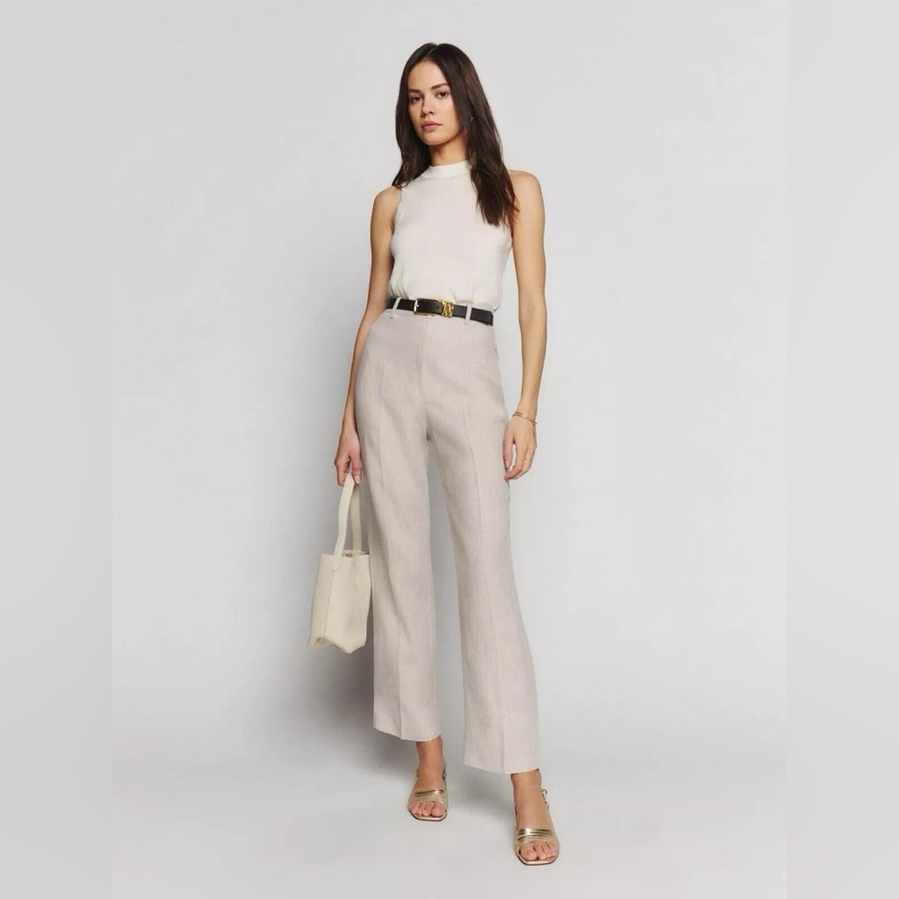 NEW Reformation Freddie Linen Pants